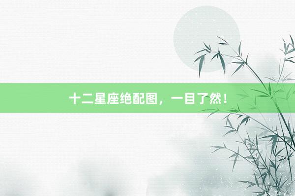 十二星座绝配图，一目了然！